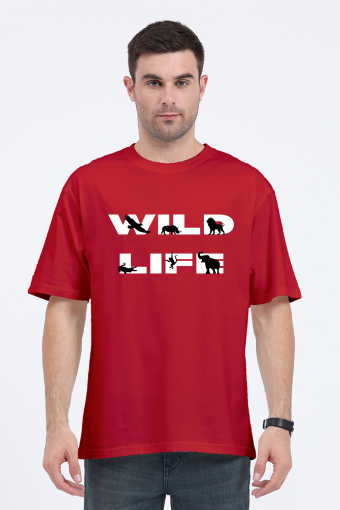 WILD LIFE WHITE OVERSIZE CLASSIC TSHIRT