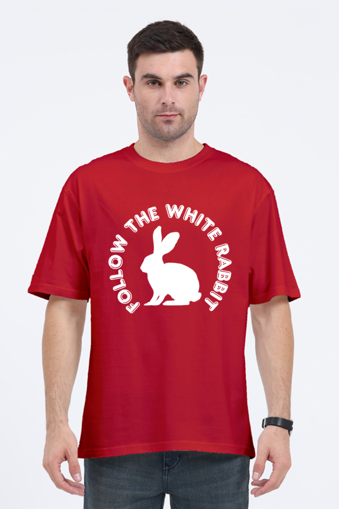 FOLOW THE WHITE RABBIT OVERSIZED CLASSIC TSHIRT