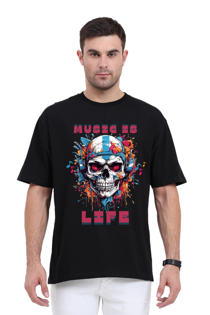 MUSIC IS LIFE OVERSIZE CLASSIC TSHIRT