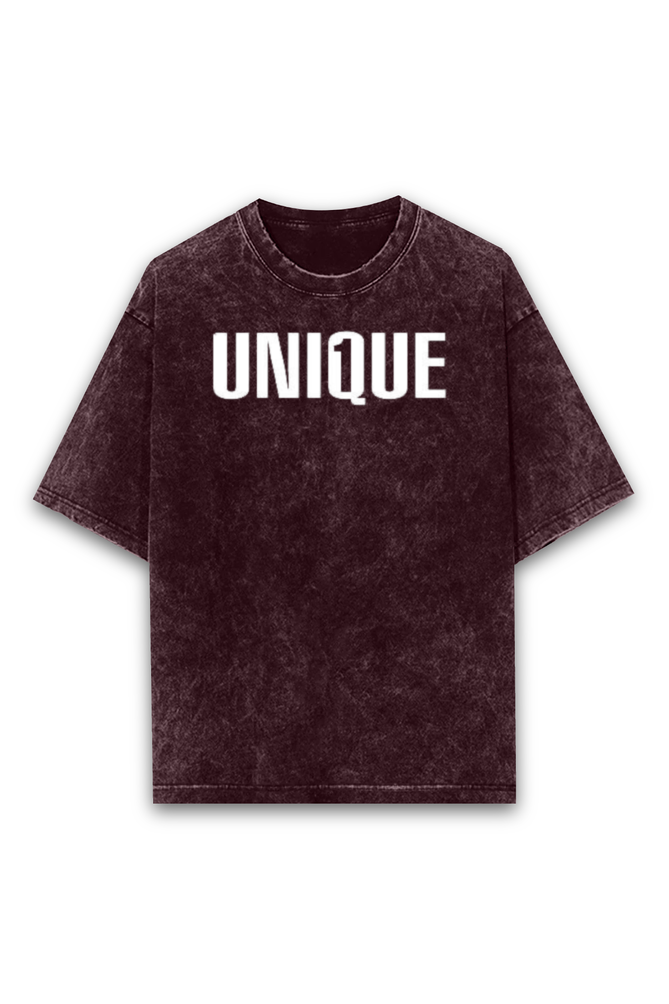 UNIQUE 1 OVERSIZE CLASSIC TSHIRT (ACID WASH WITH PUFF PRINT)