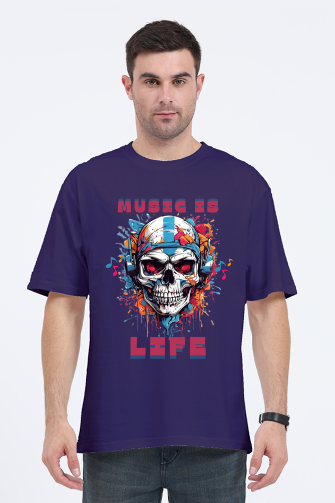 MUSIC IS LIFE OVERSIZE CLASSIC TSHIRT