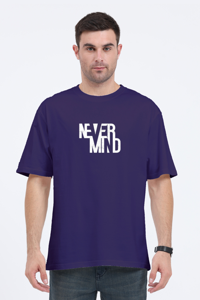 NEVER MIND OVERSIZE CLASSIC TSHIRT(PUFF PRINT)