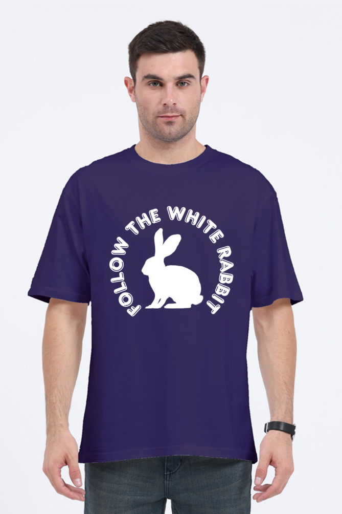 FOLOW THE WHITE RABBIT OVERSIZED CLASSIC TSHIRT