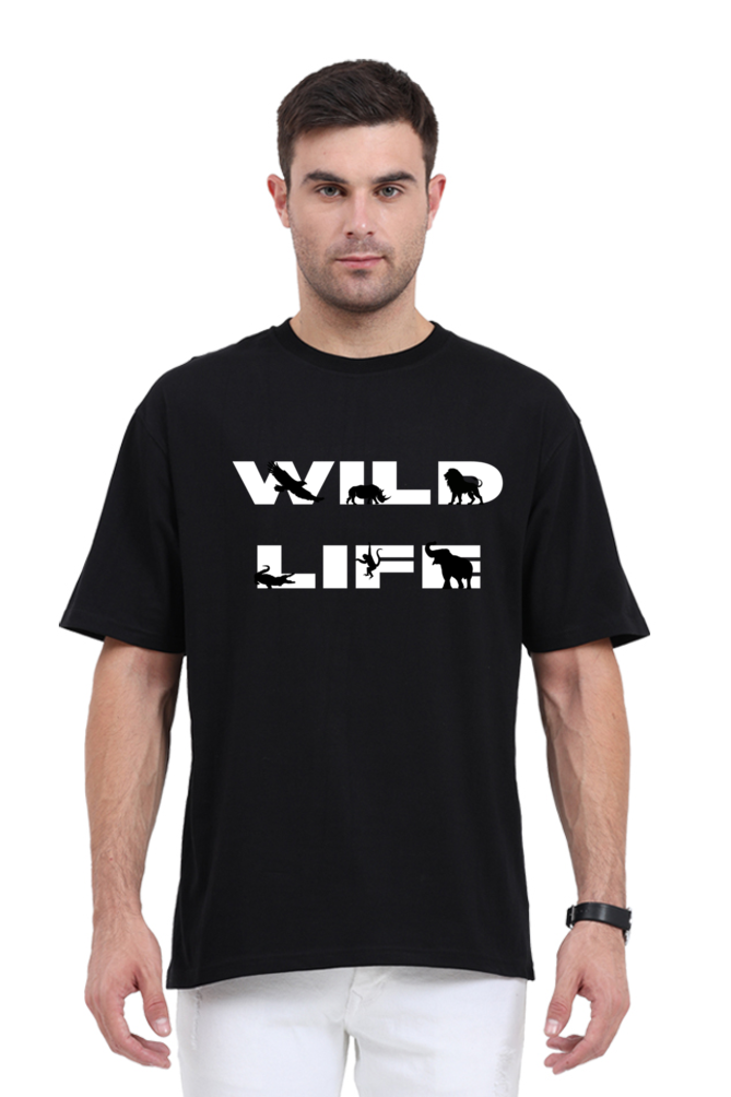 WILD LIFE WHITE OVERSIZE CLASSIC TSHIRT