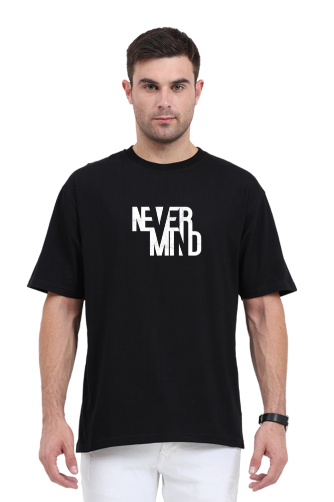 NEVER MIND OVERSIZE CLASSIC TSHIRT(PUFF PRINT)