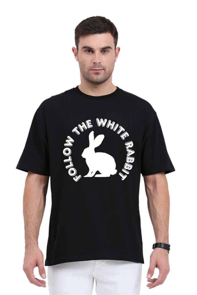 FOLOW THE WHITE RABBIT OVERSIZED CLASSIC TSHIRT