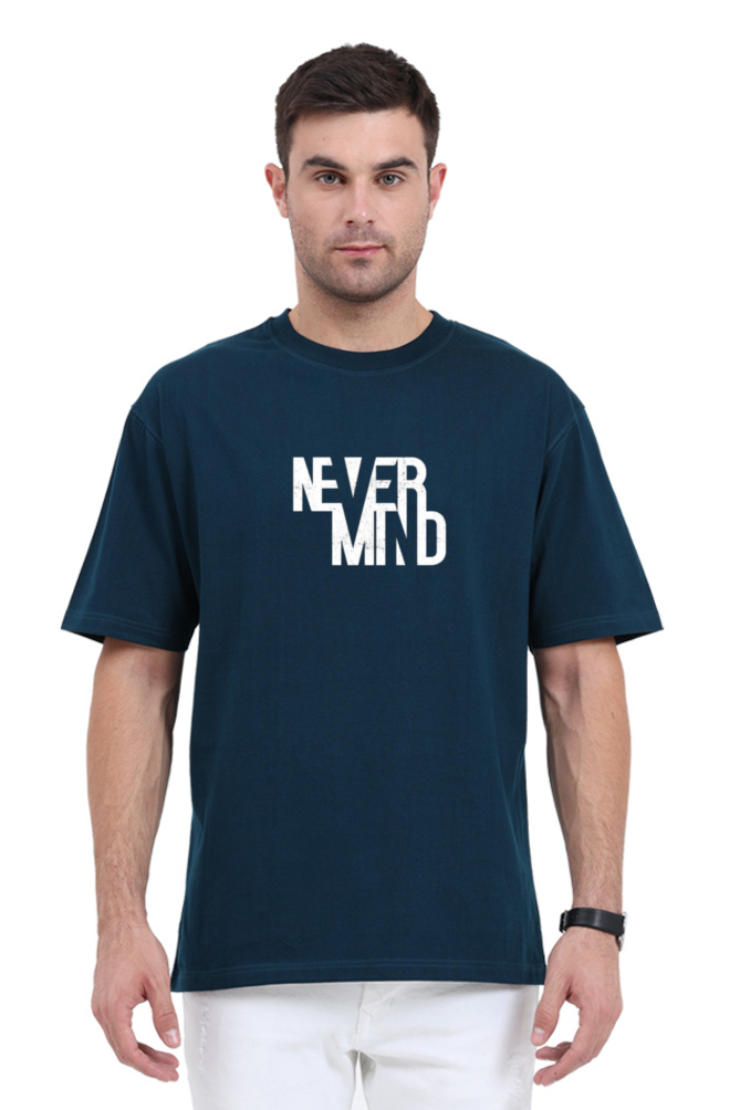 NEVER MIND OVERSIZE CLASSIC TSHIRT(PUFF PRINT)