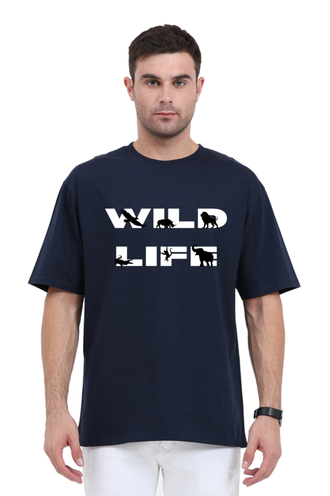WILD LIFE WHITE OVERSIZE CLASSIC TSHIRT
