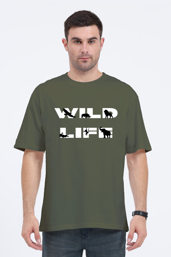 WILD LIFE WHITE OVERSIZE CLASSIC TSHIRT