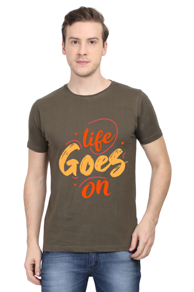 LIFE GOES ON ROUND NECK CLASSIC TSHIRT