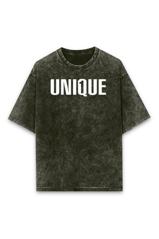 UNIQUE 1 OVERSIZE CLASSIC TSHIRT (ACID WASH WITH PUFF PRINT)