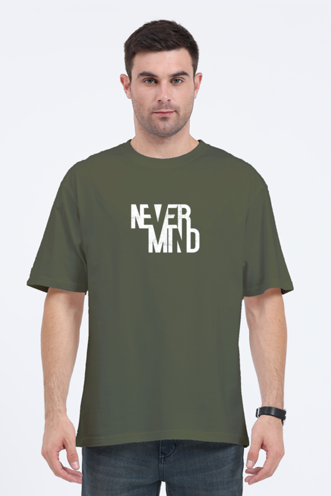 NEVER MIND OVERSIZE CLASSIC TSHIRT(PUFF PRINT)