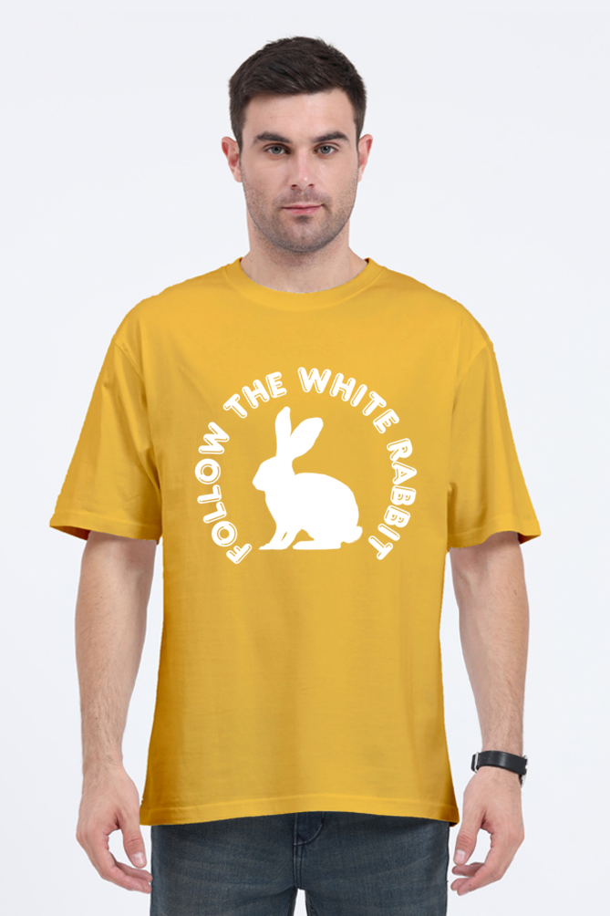 FOLOW THE WHITE RABBIT OVERSIZED CLASSIC TSHIRT