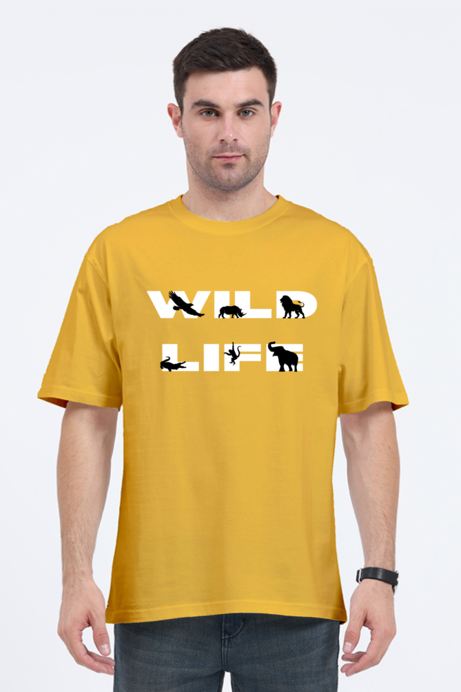 WILD LIFE WHITE OVERSIZE CLASSIC TSHIRT