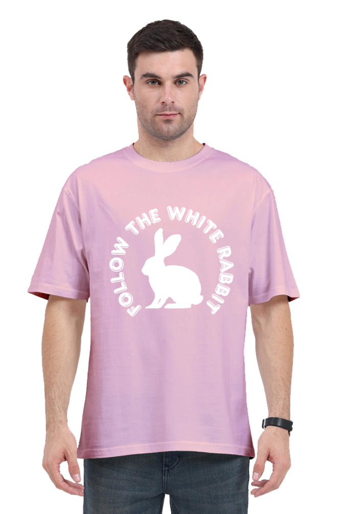 FOLOW THE WHITE RABBIT OVERSIZED CLASSIC TSHIRT