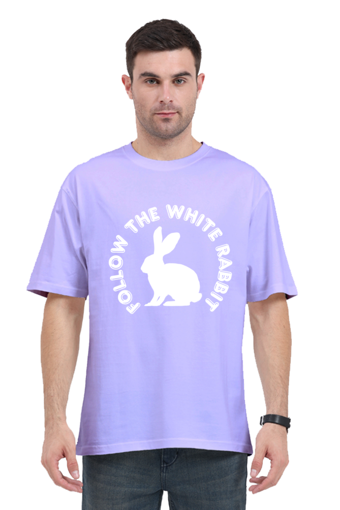 FOLOW THE WHITE RABBIT OVERSIZED CLASSIC TSHIRT