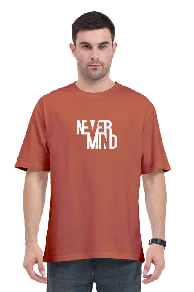 NEVER MIND OVERSIZE CLASSIC TSHIRT(PUFF PRINT)