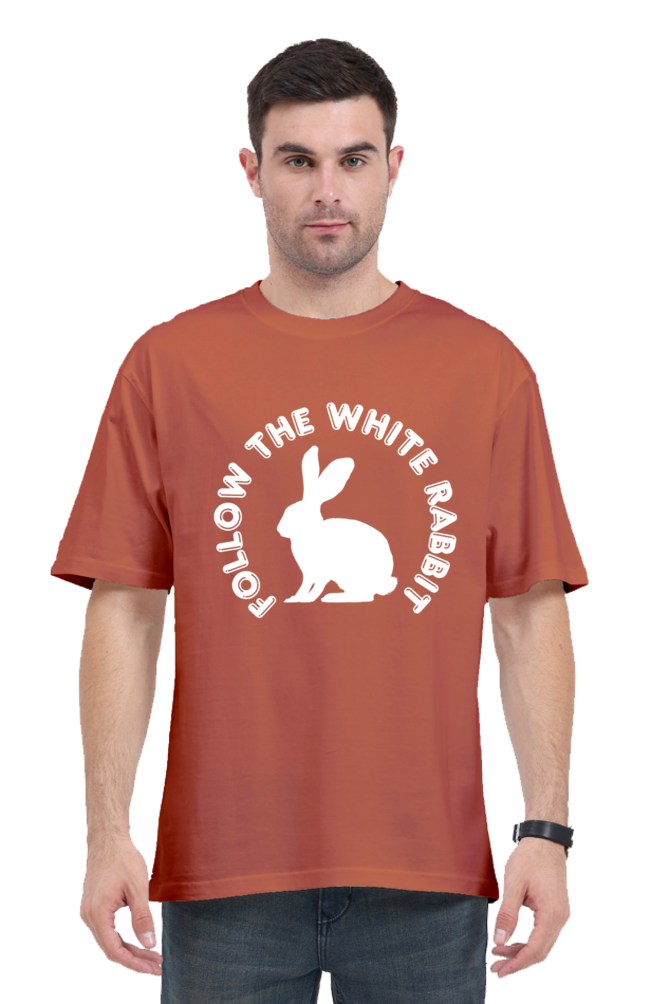 FOLOW THE WHITE RABBIT OVERSIZED CLASSIC TSHIRT