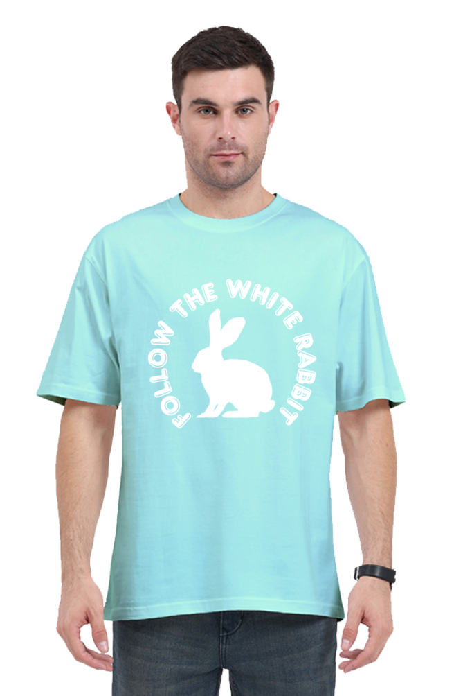 FOLOW THE WHITE RABBIT OVERSIZED CLASSIC TSHIRT
