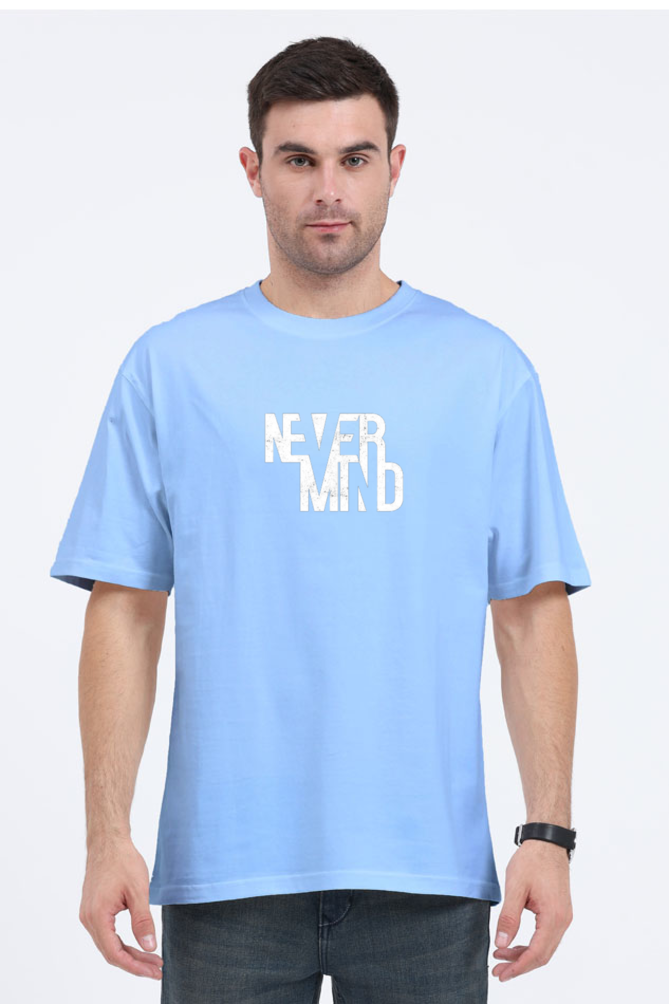 NEVER MIND OVERSIZE CLASSIC TSHIRT(PUFF PRINT)
