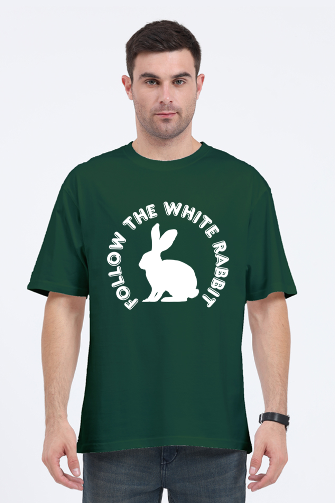 FOLOW THE WHITE RABBIT OVERSIZED CLASSIC TSHIRT