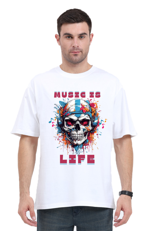 MUSIC IS LIFE OVERSIZE CLASSIC TSHIRT