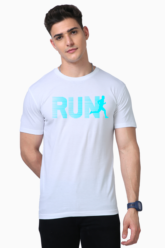 RUN (AQUA) SUPIMA TSHIRT