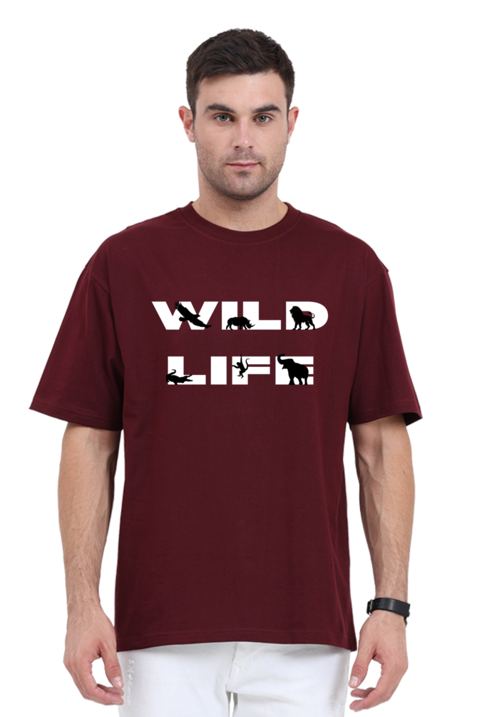 WILD LIFE WHITE OVERSIZE CLASSIC TSHIRT