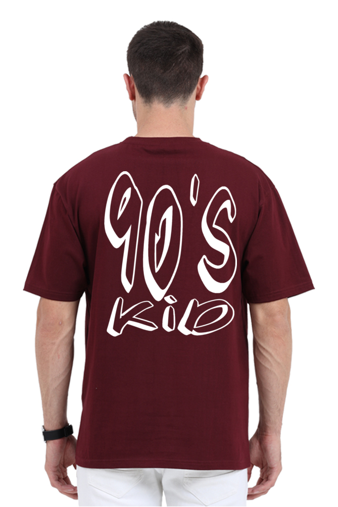 90s KID (White Print) OVERSIZED CLASSIC TSHIRT