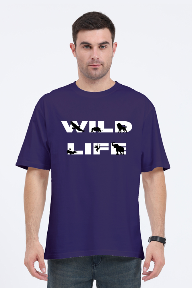 WILD LIFE WHITE OVERSIZE CLASSIC TSHIRT