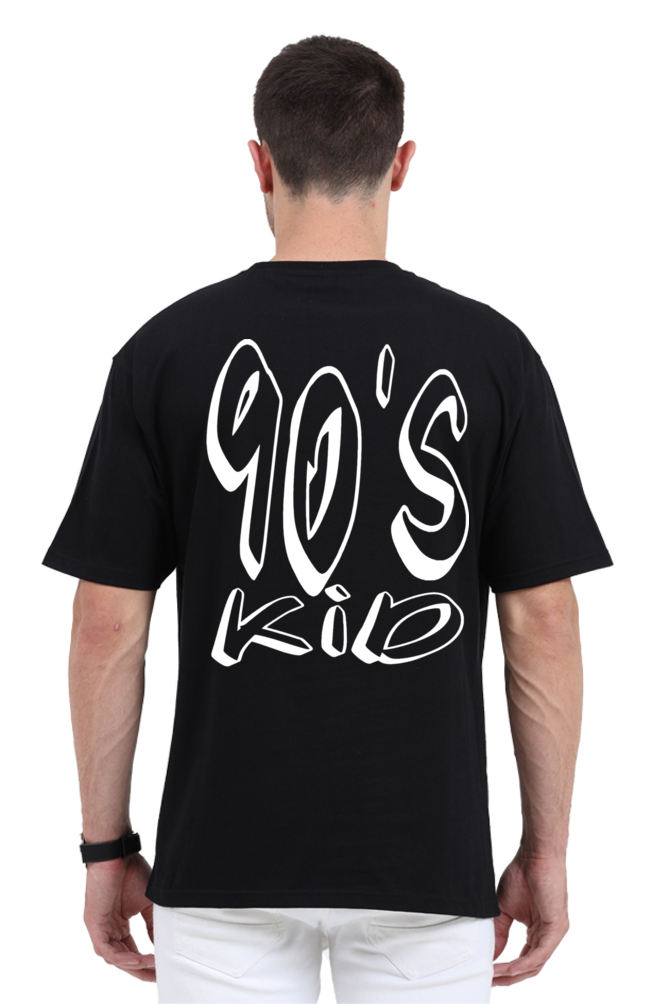 90s KID (White Print) OVERSIZED CLASSIC TSHIRT