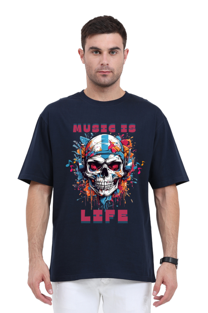 MUSIC IS LIFE OVERSIZE CLASSIC TSHIRT