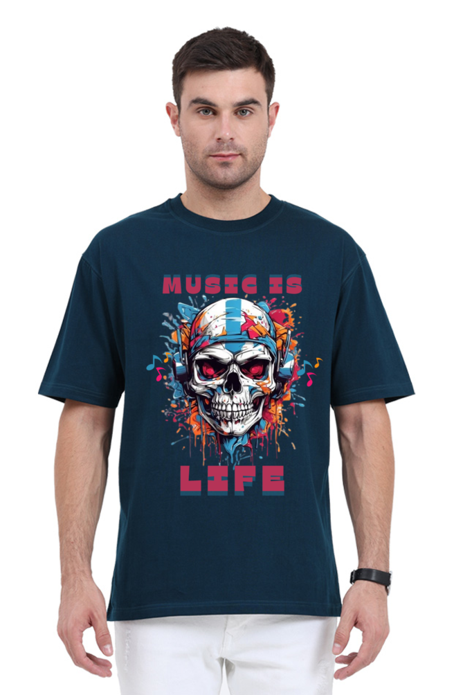 MUSIC IS LIFE OVERSIZE CLASSIC TSHIRT