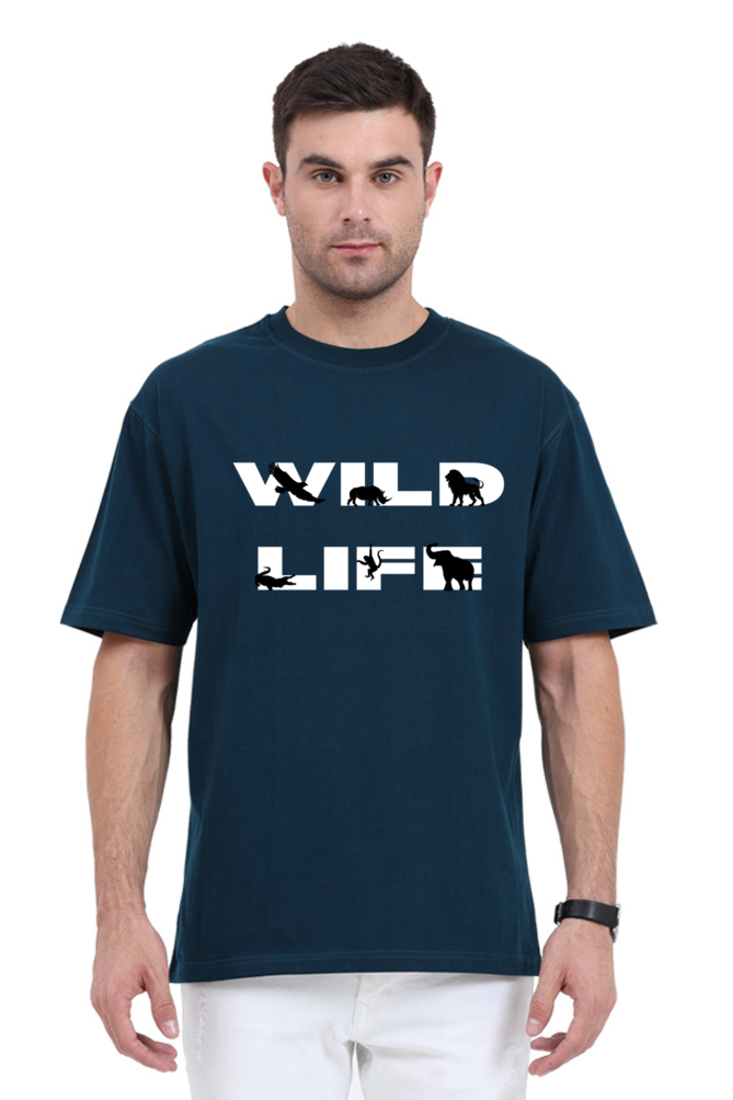 WILD LIFE WHITE OVERSIZE CLASSIC TSHIRT