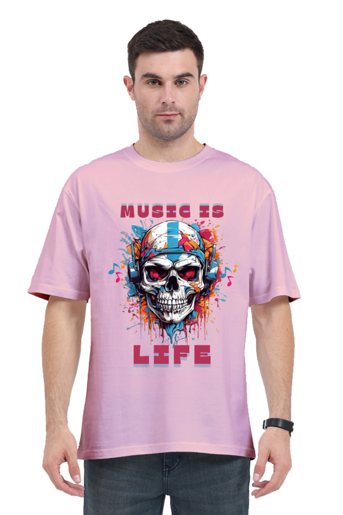 MUSIC IS LIFE OVERSIZE CLASSIC TSHIRT