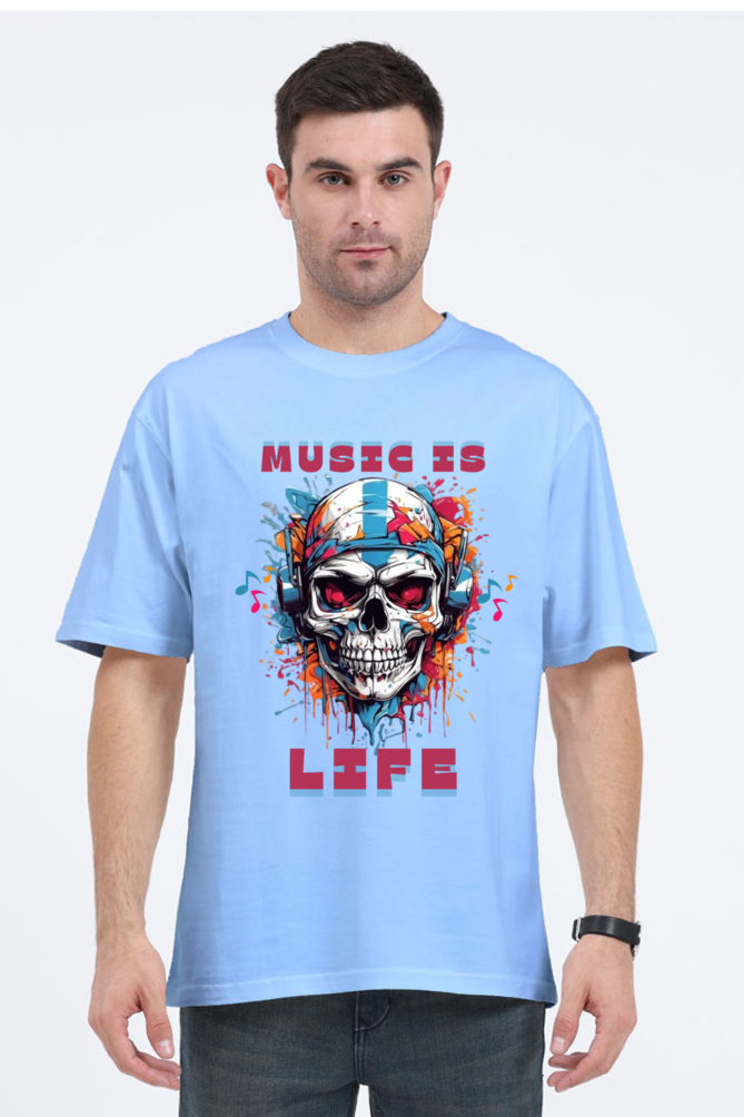 MUSIC IS LIFE OVERSIZE CLASSIC TSHIRT