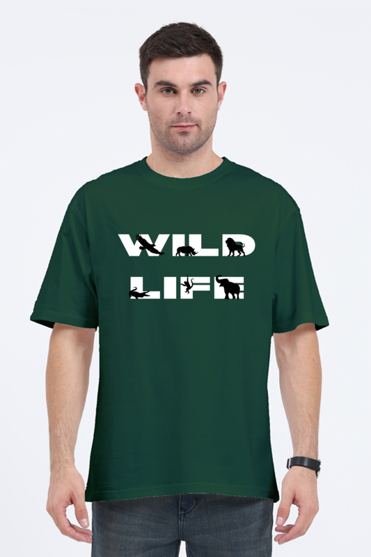 WILD LIFE WHITE OVERSIZE CLASSIC TSHIRT