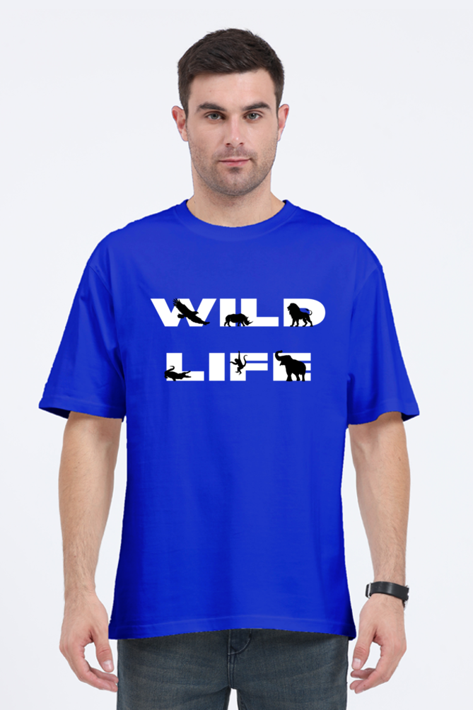 WILD LIFE WHITE OVERSIZE CLASSIC TSHIRT