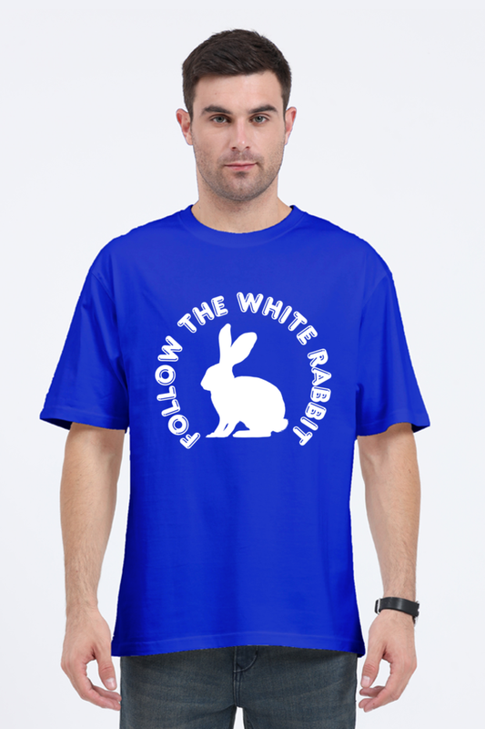 FOLOW THE WHITE RABBIT OVERSIZED CLASSIC TSHIRT